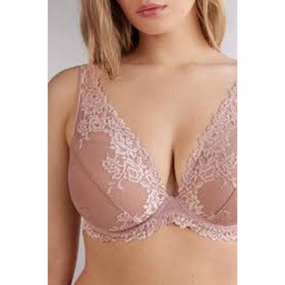 INTIMISSIMI Elena Pretty Flowers Mesh Embroidered Bra Beige 40D - Picture 1 of 8